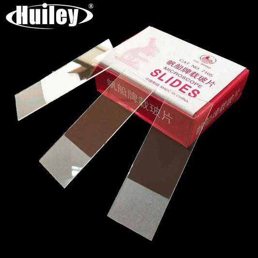 50PCS 25x76 mm Blank Microscope Glass Slides Single Side Frosted Slides for Lab Preparation of Specimen and Science