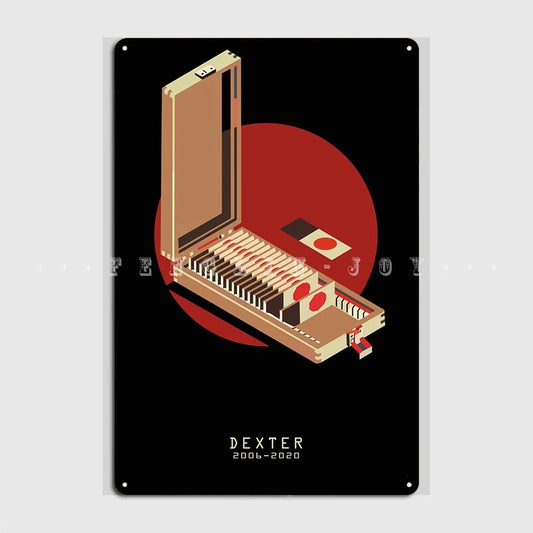 🩸 Dexter Blood Box Metal Sign Club Party Bar Cave Funny Wall Decor Tin Sign Poster